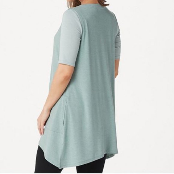 LOGO By Lori Goldstein Jersey Vest & Top Twin Set - Picture 2 of 5